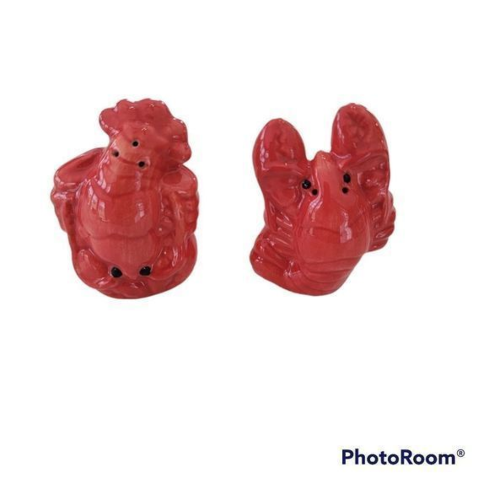 Boston Warehouse Mini lobster‎ Salt and Pepper shakers NEW